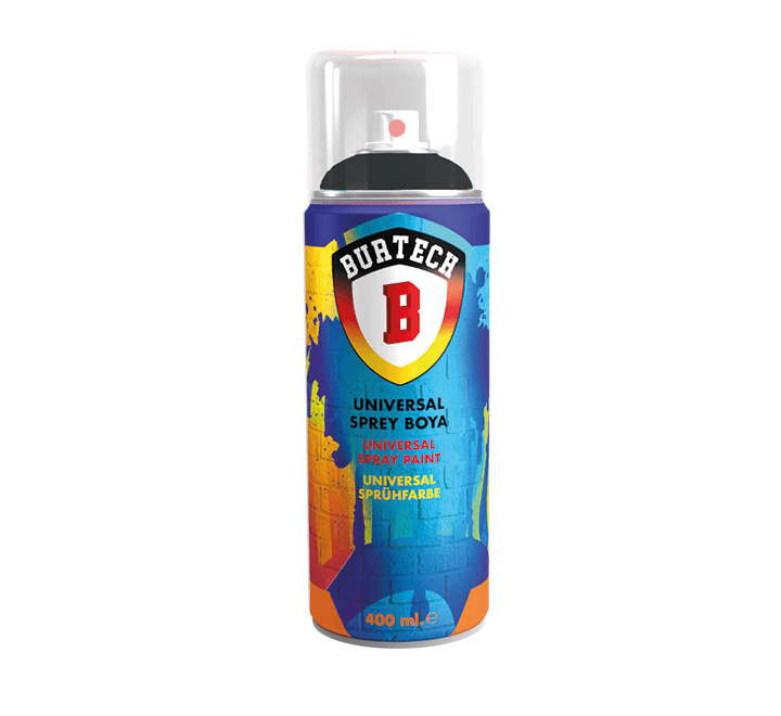 Burtech Akrilik Tampon Siyah Sprey Boya 500 ML