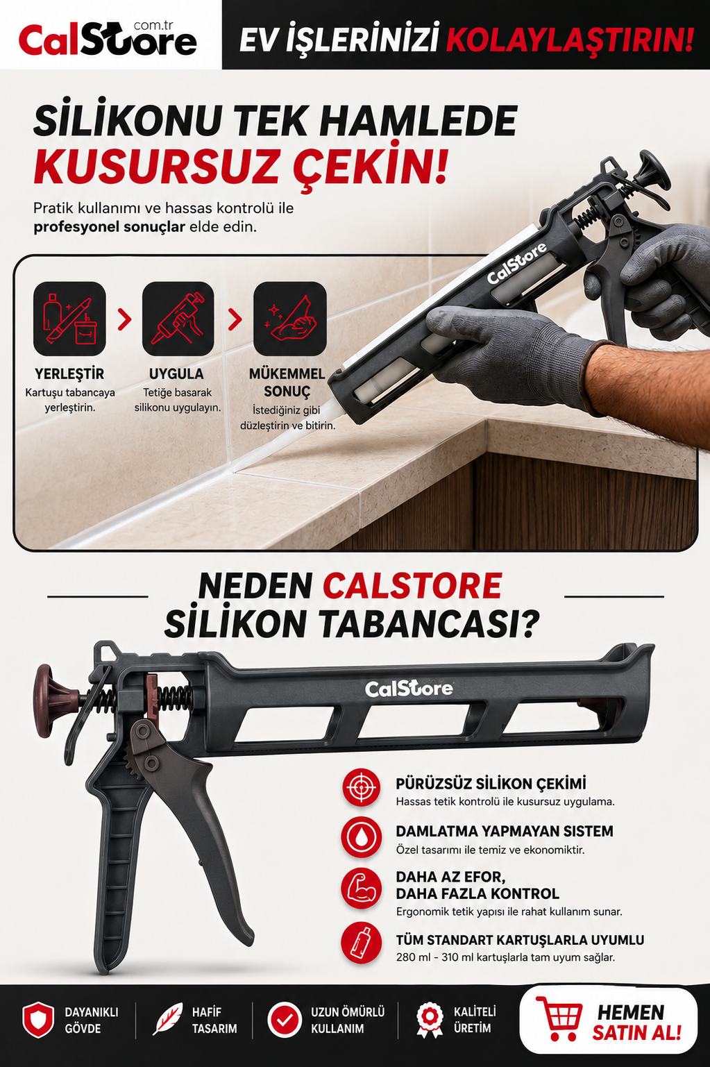 Plastik Silikon Tabancası